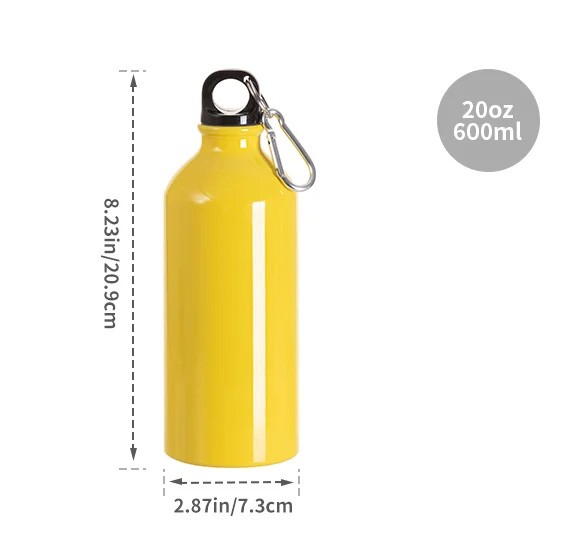 Μπουκάλι αλουμινίου με βιδωτό καπάκι 600ml